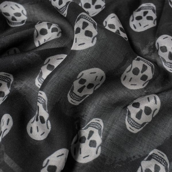 Alexander McQueen Graffiti Logo Skull Scarf