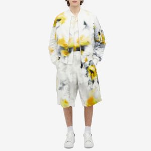 Alexander McQueen Obscured Flower Printed Bomber Jacket