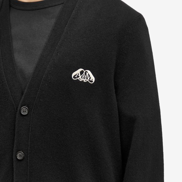 Alexander McQueen Embroidered Seal Logo Cardigan