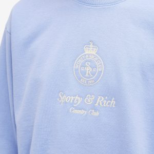 Sporty & Rich Crown Embroidered Crew Sweat