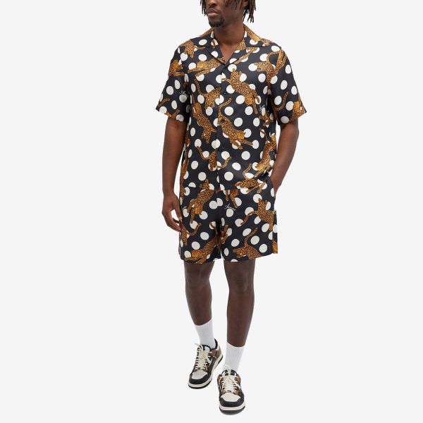 AMIRI Leopard Polka Short Sleeve Vacation Shirt