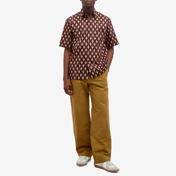 Dries Van Noten Clasen Short Sleeve Poplin Shirt