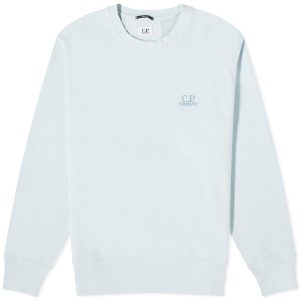 C.P. Company Cotton Diagonal Fleece Logo Sweatshirt