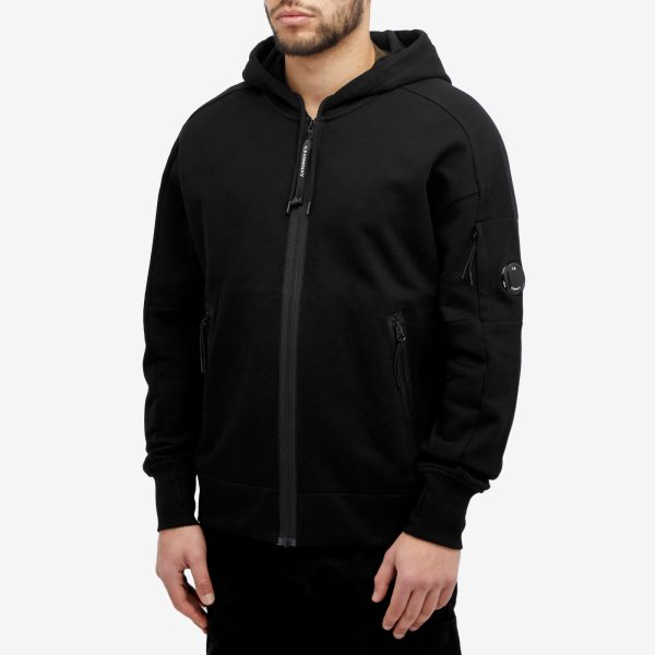 C.P. Company Diagonal Raised Fleece Zipped Hoodie