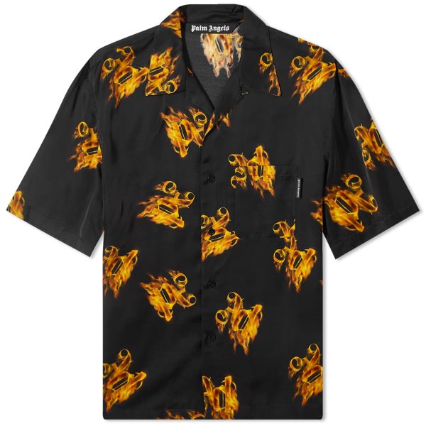 Palm Angels Burning Monogram Vacation Shirt