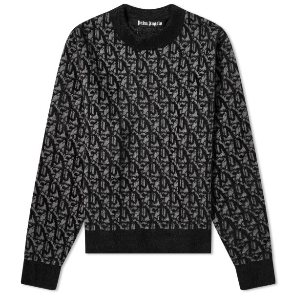 Palm Angels Monogram Jacquard Crew Knit