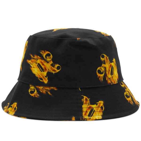 Palm Angels Burning Monogram Bucket Hat