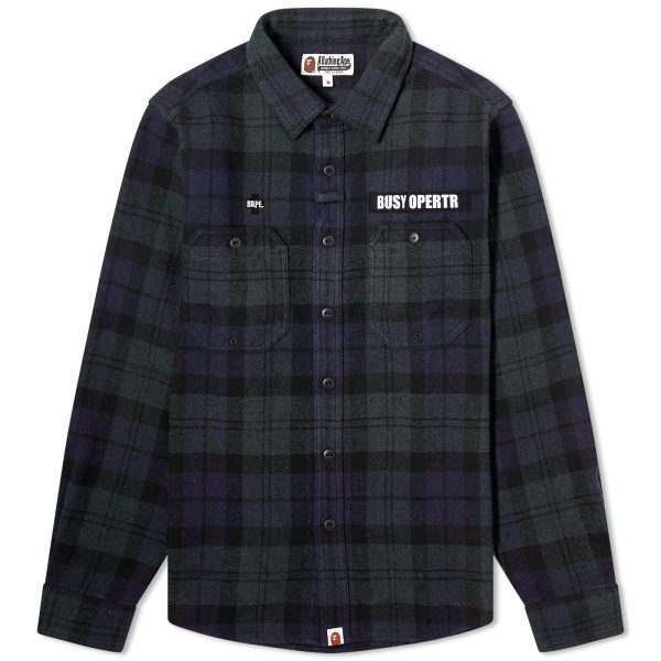 A Bathing Ape Flannel Check Tactical Shirt