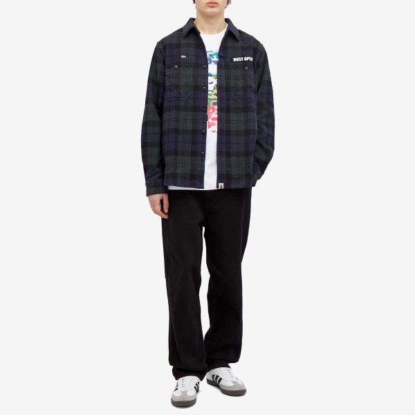 A Bathing Ape Flannel Check Tactical Shirt