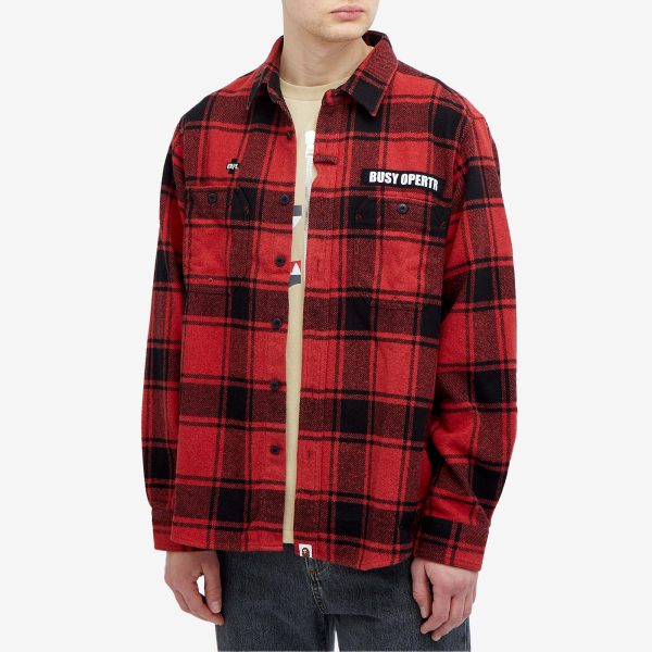 A Bathing Ape Flannel Check Tactical Shirt