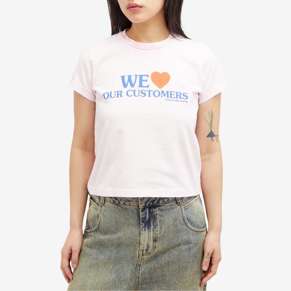 Alexander Wang We Love Our Customers Shrunken T-Shirt