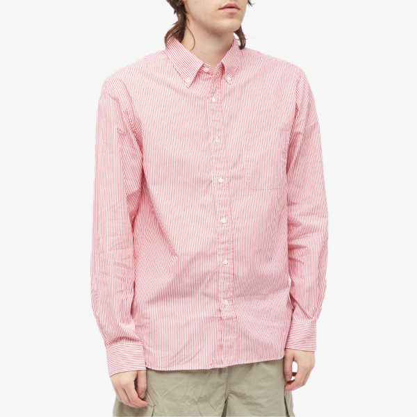 Beams Plus Button Down Block Stripe Shirt