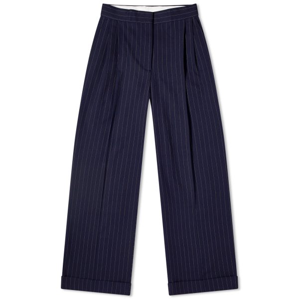 Maison Kitsune Double Pleats Striped Pants