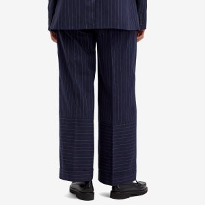 Maison Kitsune Double Pleats Striped Pants