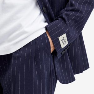 Maison Kitsune Double Pleats Striped Pants