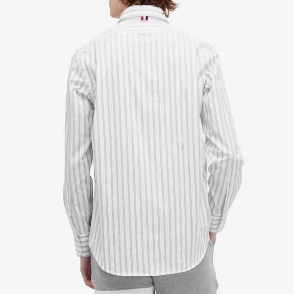 Thom Browne Round Collar Stripe Oxford Shirt