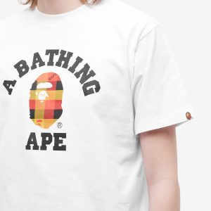 A Bathing Ape Block Check College T-Shirt C