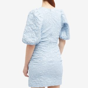 GANNI Puff Sleeve Mini Dress