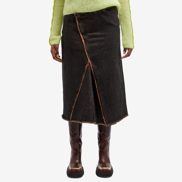 Wood Wood Vanja Denim Wrap Skirt