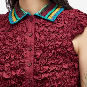 Brain Dead Crochet Collar Kass Shirt