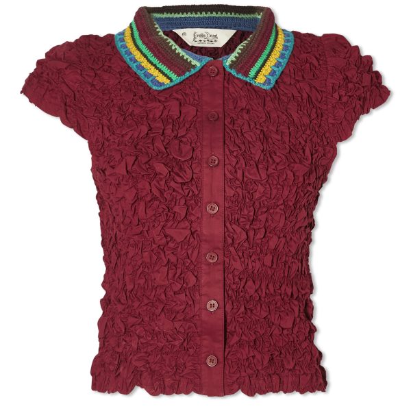 Brain Dead Crochet Collar Kass Shirt