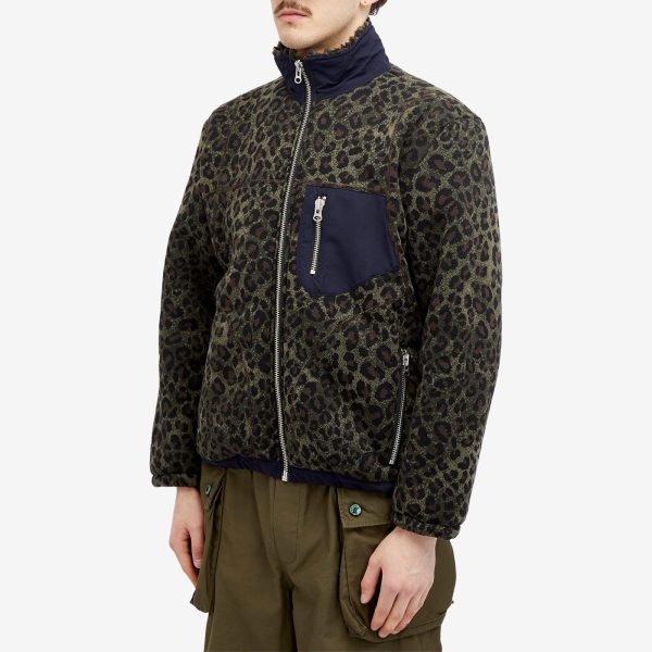 Brain Dead Leopard Revese Sherpa Jacket