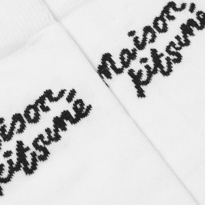Maison Kitsune Handwritting Logo Socks