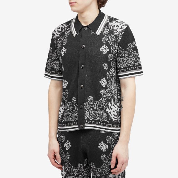 AMIRI Bandana Knitted Polo Shirt