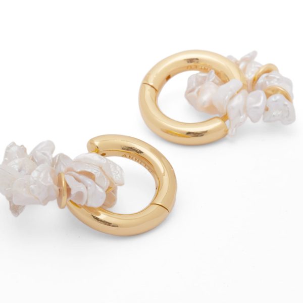 Anni Lu Pearl Power Hoop Earrings