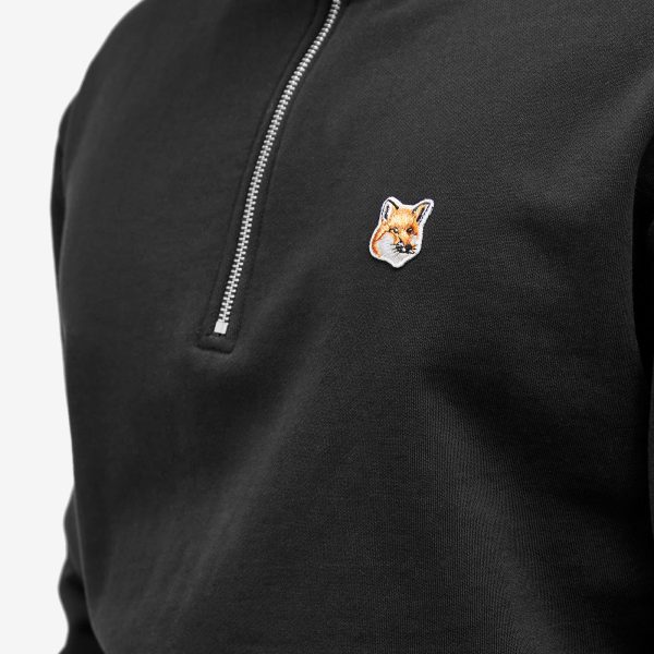 Maison Kitsuné Fox Head Patch Half Zip Sweat