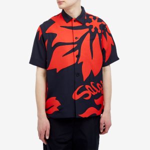 Sacai Floral Embroidered Patch Vacation Shirt