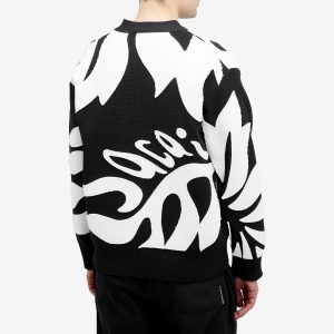 Sacai Floral Embroidered Patch Cardigan