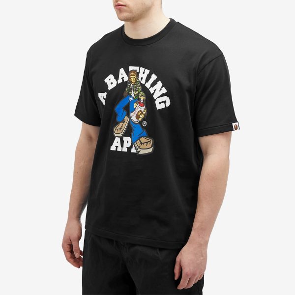 A Bathing Ape Graffiti Character College T-Shirt