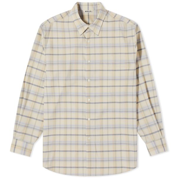 Auralee Superlight Wool Check Shirt