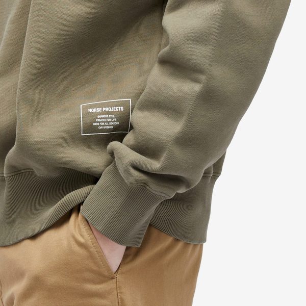 Norse Projects Marten Relaxed Raglan Half Zip Sweat