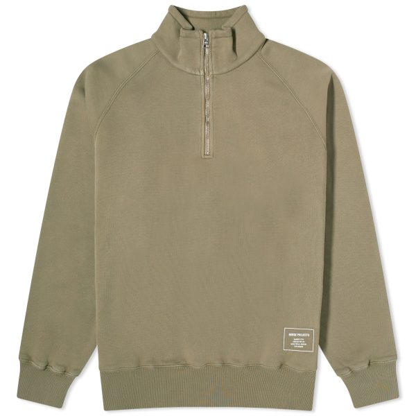 Norse Projects Marten Relaxed Raglan Half Zip Sweat