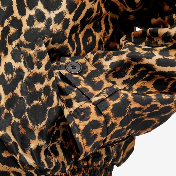 Saint Laurent Leopard Print Harrington Jacket