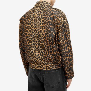 Saint Laurent Leopard Print Harrington Jacket