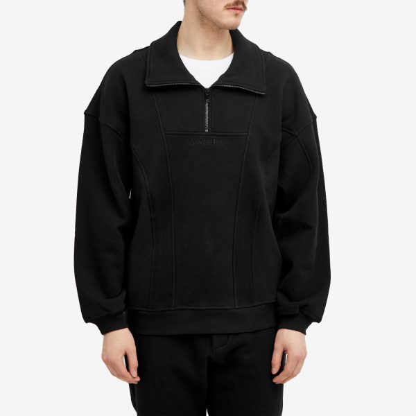 Saint Laurent Logo Half Zip Sweatshirt