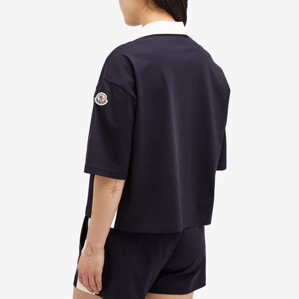 Moncler Contrast Collar Polo Top