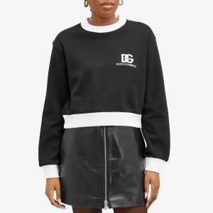 Dolce & Gabbana Contrast Collar & Hem Logo Sweatshirt