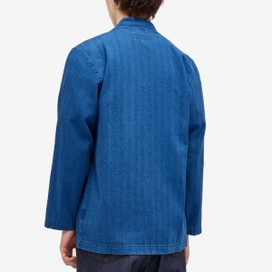 Universal Works Herringbone Denim Tie Front Jacket