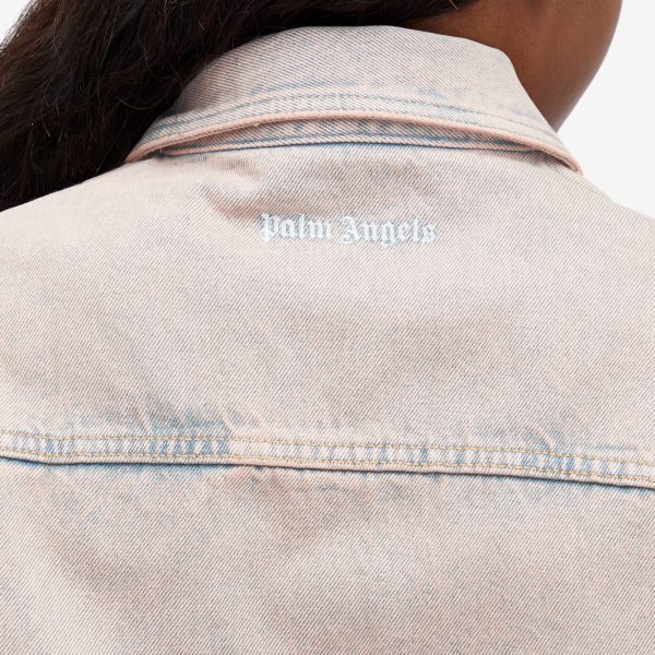 Palm Angels Overdye Logo Loose Denim Jacket