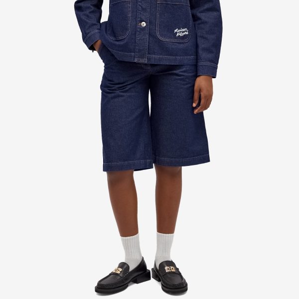 Maison Kitsune Workwear Denim Bermuda Shorts