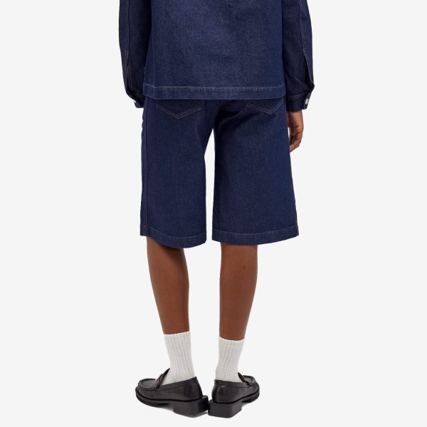 Maison Kitsune Workwear Denim Bermuda Shorts