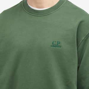 C.P. Company Cotton Diagonal Fleece Logo Sweatshirt