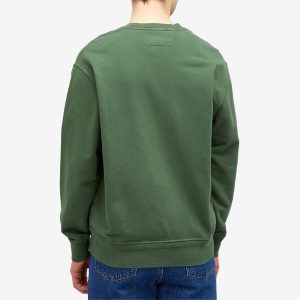 C.P. Company Cotton Diagonal Fleece Logo Sweatshirt