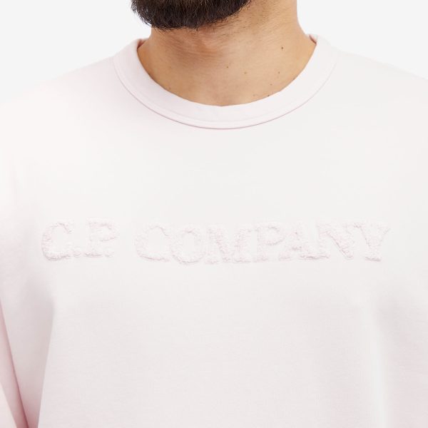 C.P. Company Cotton Diagonal Fleece Logo Sweatshirt