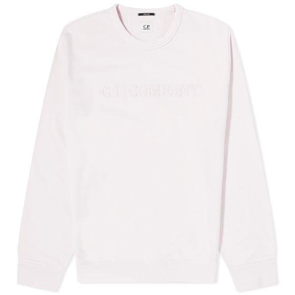 C.P. Company Cotton Diagonal Fleece Logo Sweatshirt