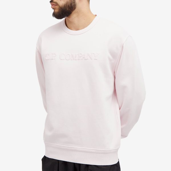 C.P. Company Cotton Diagonal Fleece Logo Sweatshirt